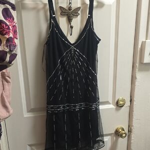 Abercrombie & Fitch Black Dress with Silver Accents